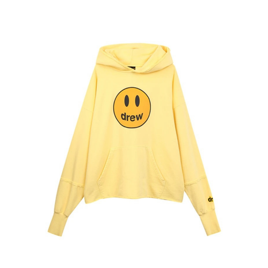 Drew House Mascot Deconstructed Hoodie Light Yellow Front
