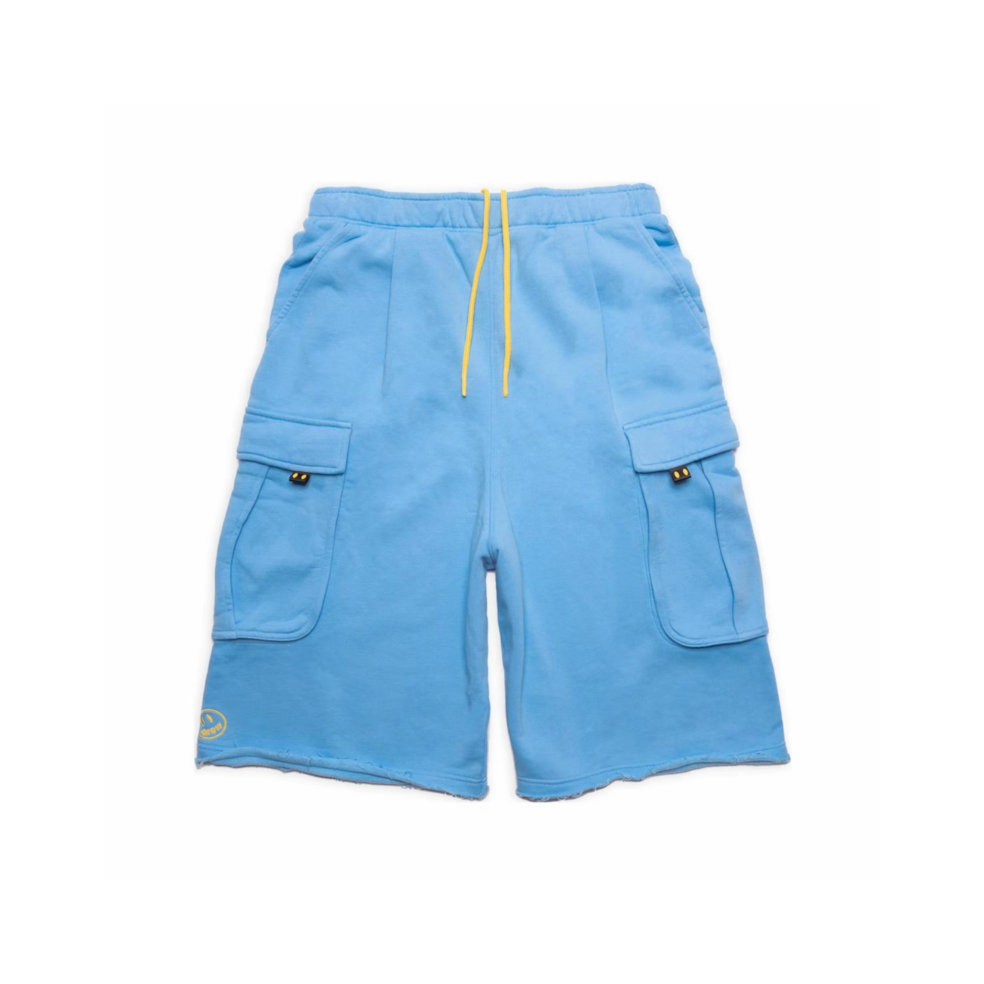 Drew House Oversized Cargo Sweatshorts Pacific Blue Front