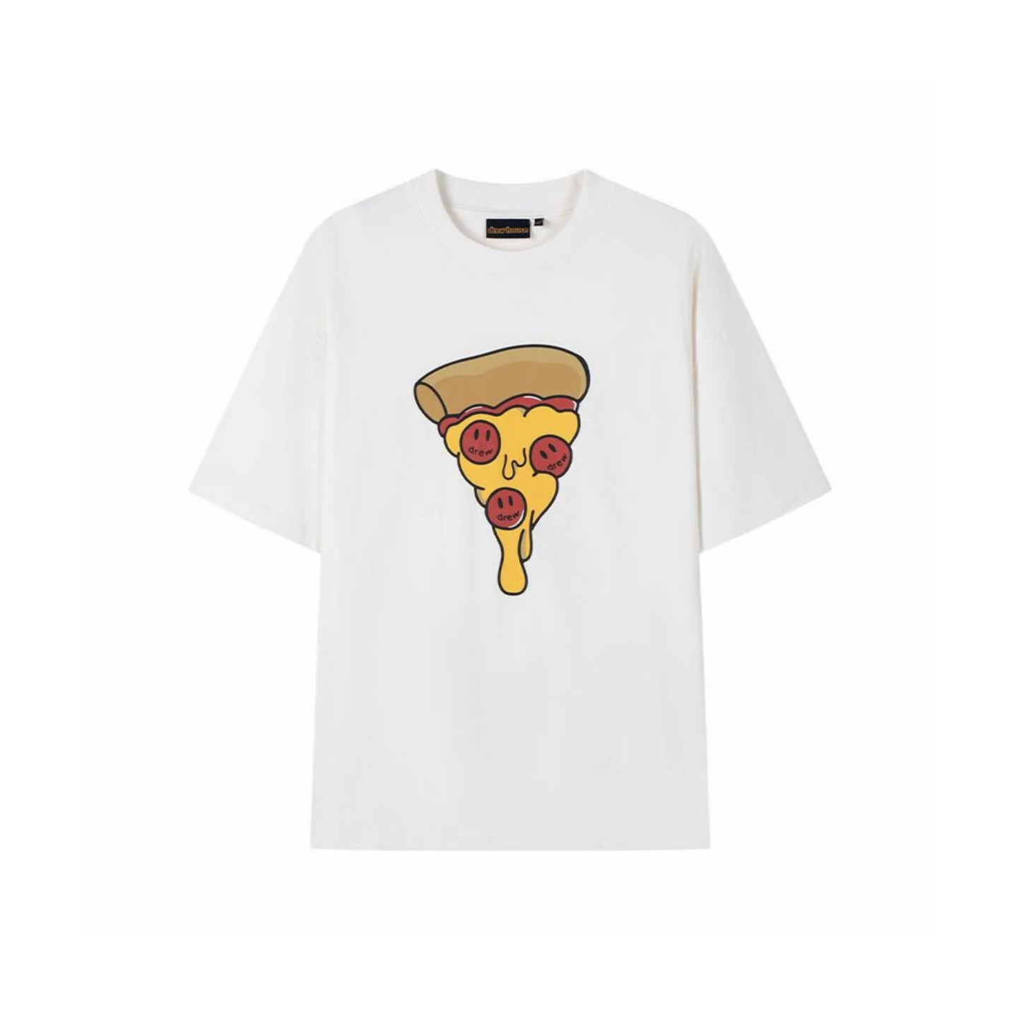 Drew House Pizza Tee White SS25 Front