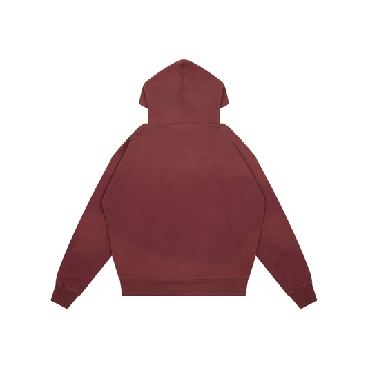 Drew House Scribble Boxy Hoodie Faded Maroon Back