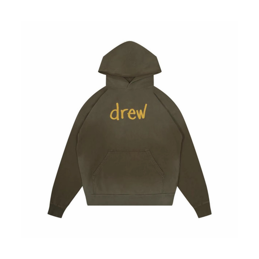 Drew House Scribble Oversized Hoodie Faded Olive Front