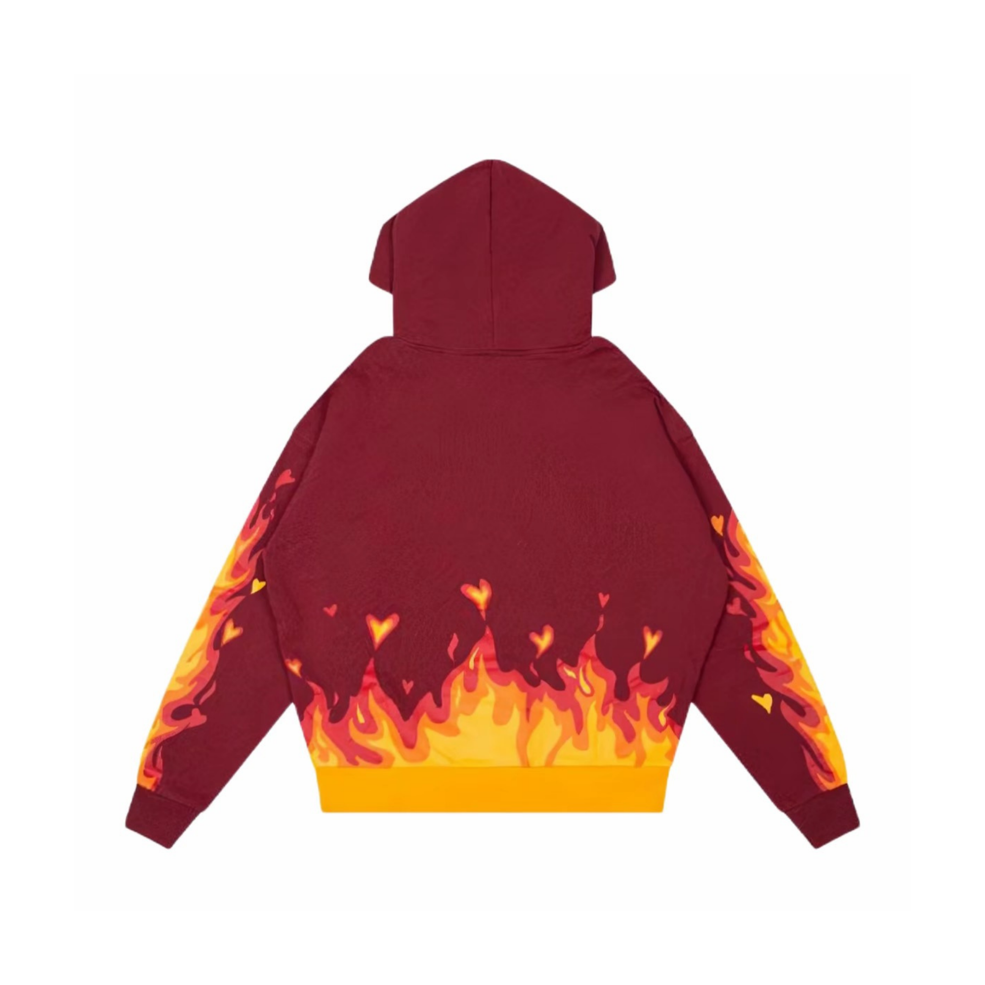 Drew House Secret Fire Hoodie Burgundy Back