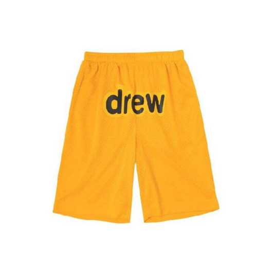 Drew House Secret Mesh Shorts Golden Yellow Front