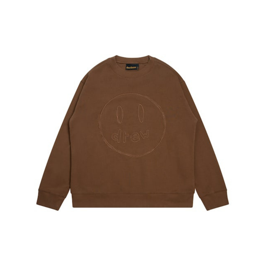 Drew House Sketch Mascot Crewneck Brown Front