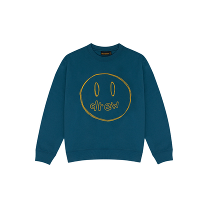 Drew House Sketch Mascot Crewneck Peacock Front