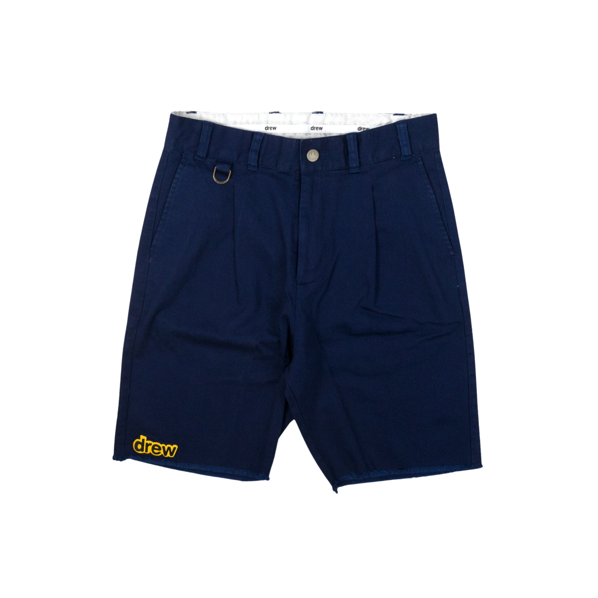 Drew House Stretch Twill Pleated Shorts Navy Front