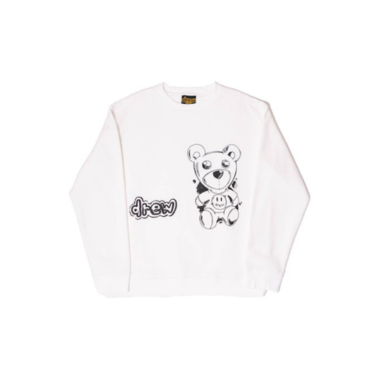 Drew House Theodore Sketch Crewneck Off White Front