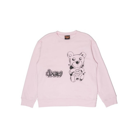 Drew House Theodore Sketch Crewneck Pale Pink Front