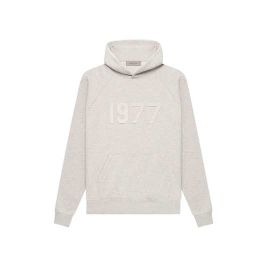 Fear of God Essentials 1977 Hoodie Light Oatmeal SS22 Front
