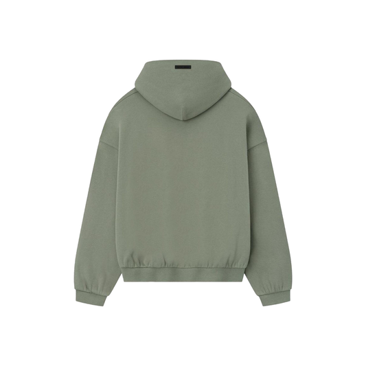 Fear of God Essentials 90s Fit Fleece Hoodie Moss FW25 Back