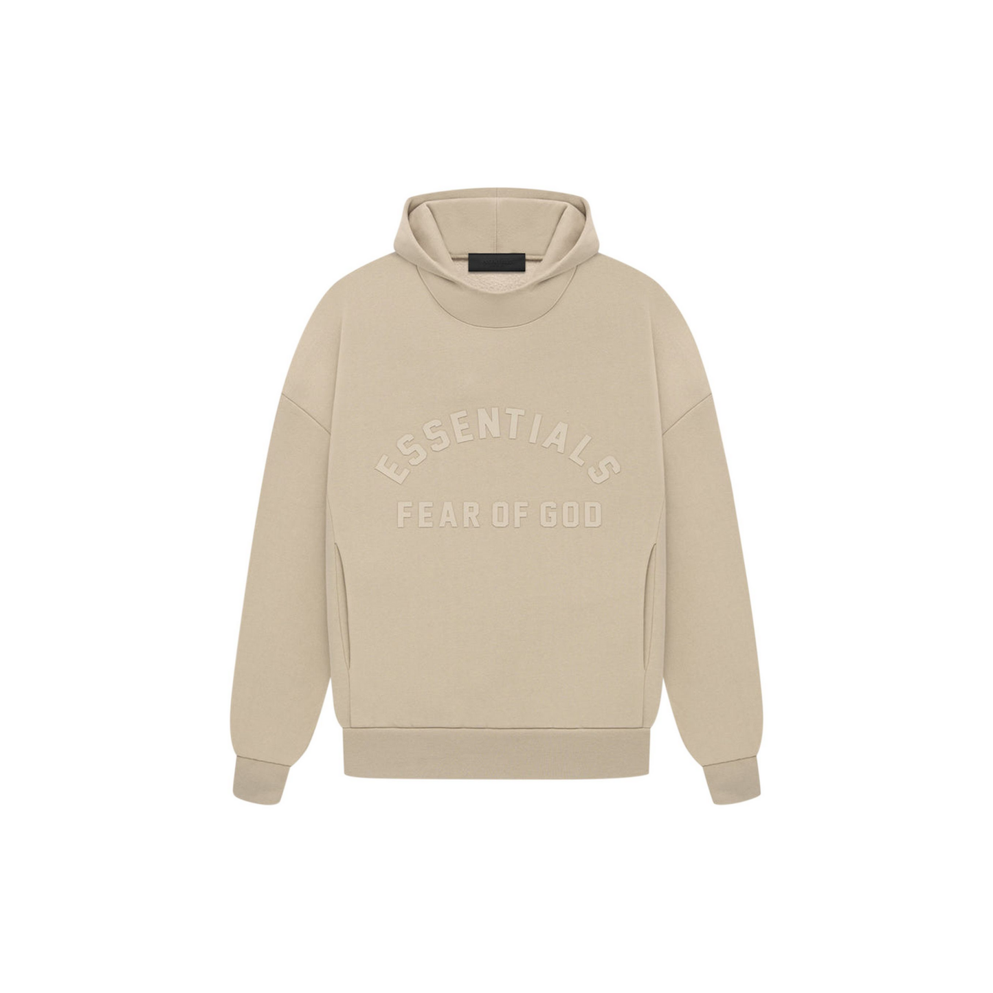 Fear of God Essentials Arch Logo Hoodie Dusty Beige SS23 Front