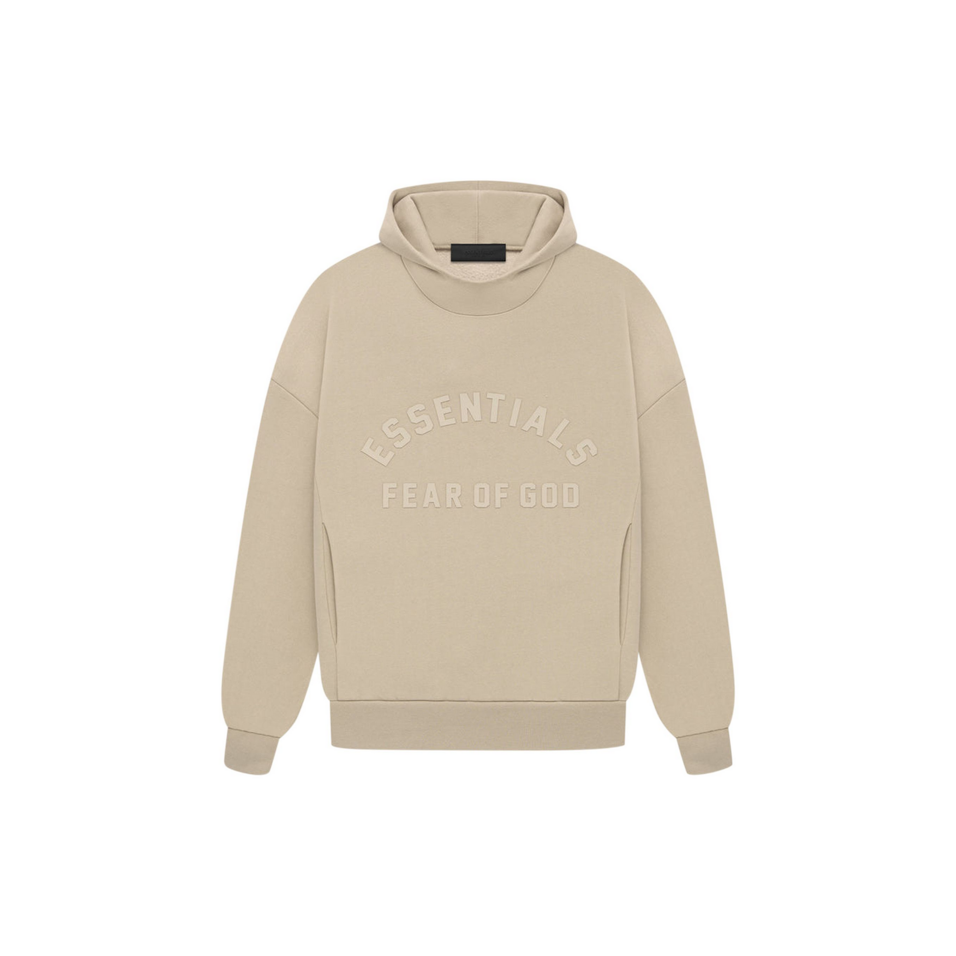 Fear of God Essentials Arch Logo Hoodie Dusty Beige SS23 Front