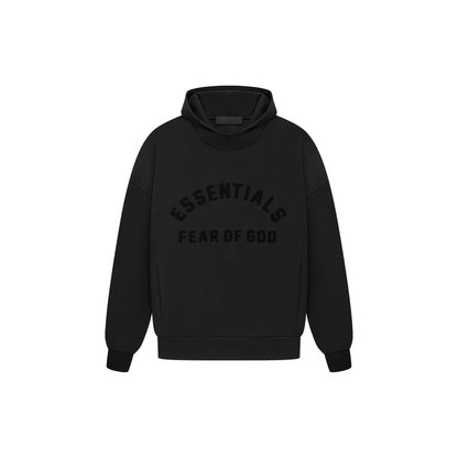 Fear of God Essentials Arch Logo Hoodie Jet Black SS23 Front
