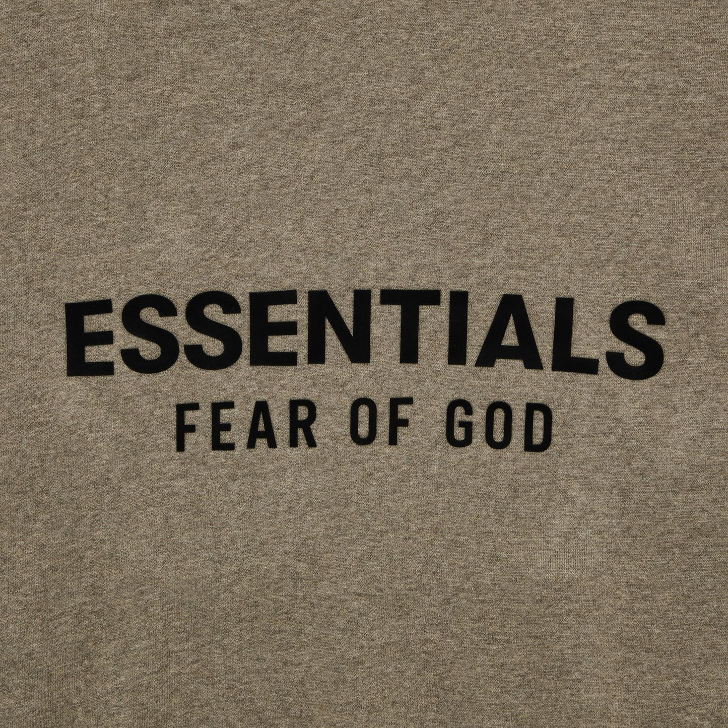 Fear of God Essentials Classic Fit Fleece Hoodie Homestead Heather SS25 Back Logo