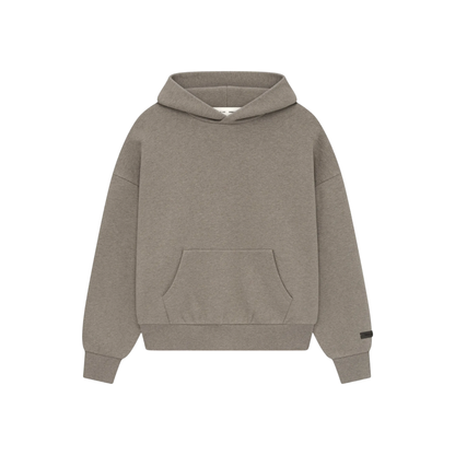 Fear of God Essentials Classic Fit Fleece Hoodie Homestead Heather SS25 Front
