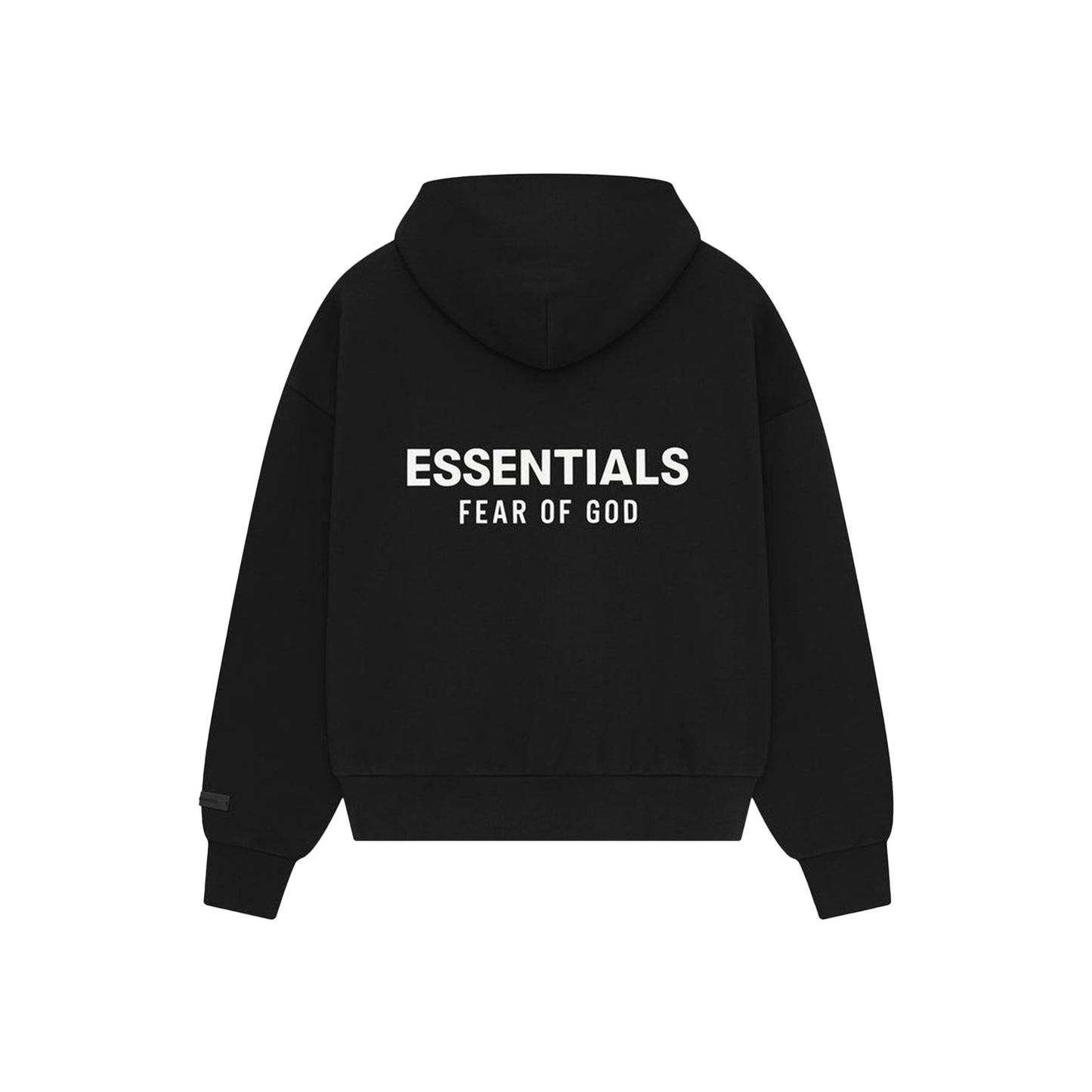 Fear of God Essentials Classic Fit Fleece Hoodie Jet Black SS25 Back