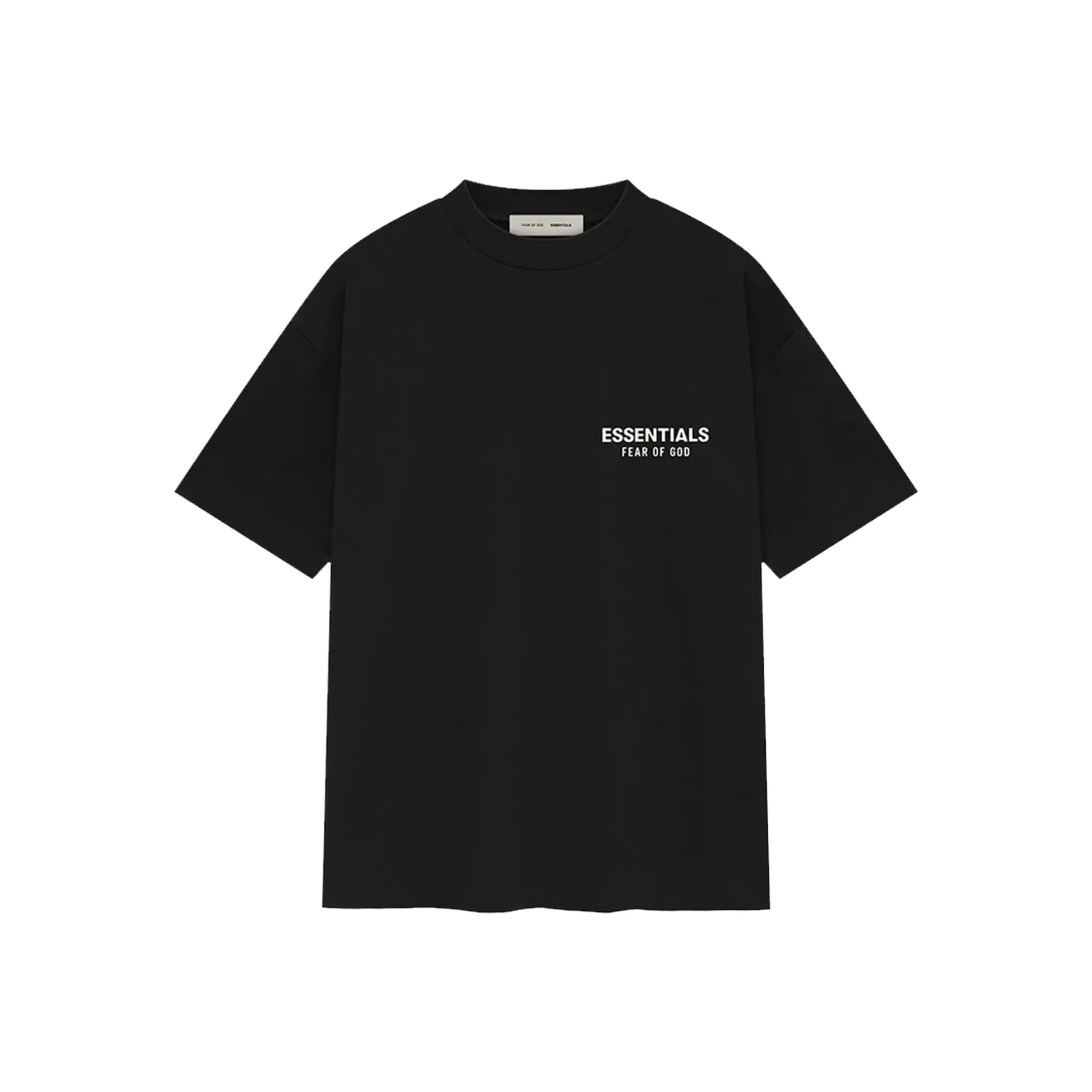 Fear of God Essentials Classic Fit Tee Jet Black SS25 Front