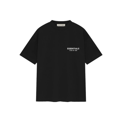 Fear of God Essentials Classic Fit Tee Jet Black SS25 Front
