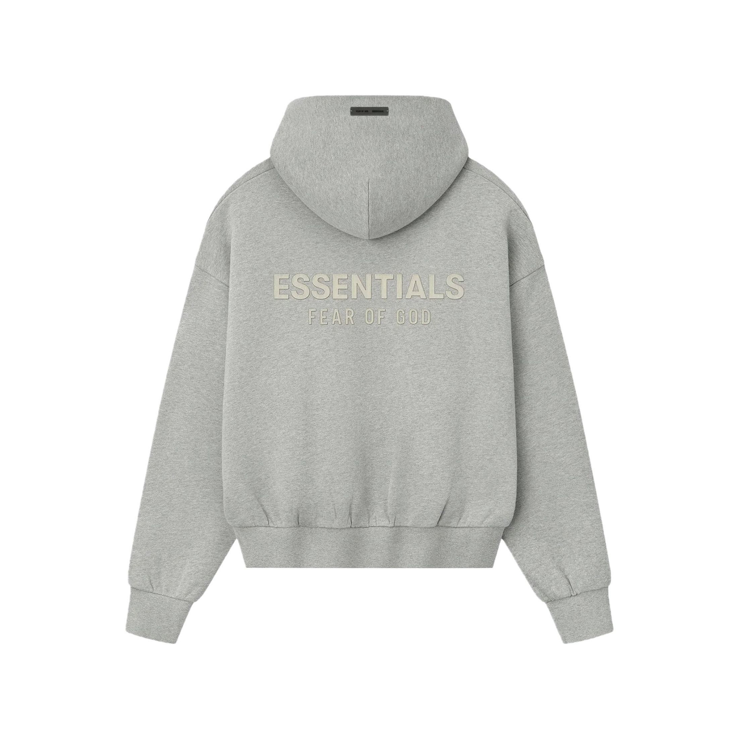 Fear of God Essentials Classic Fleece Hoodie Concrete Heather FW25 Back