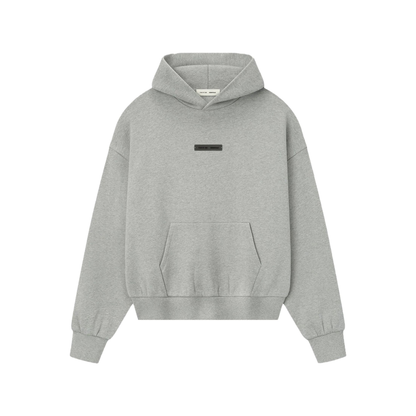 Fear of God Essentials Classic Fleece Hoodie Concrete Heather FW25 Front