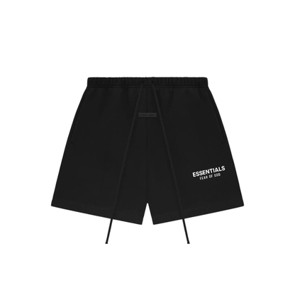 Fear of God Essentials Classic Sweatshorts Jet Black SS25 Front