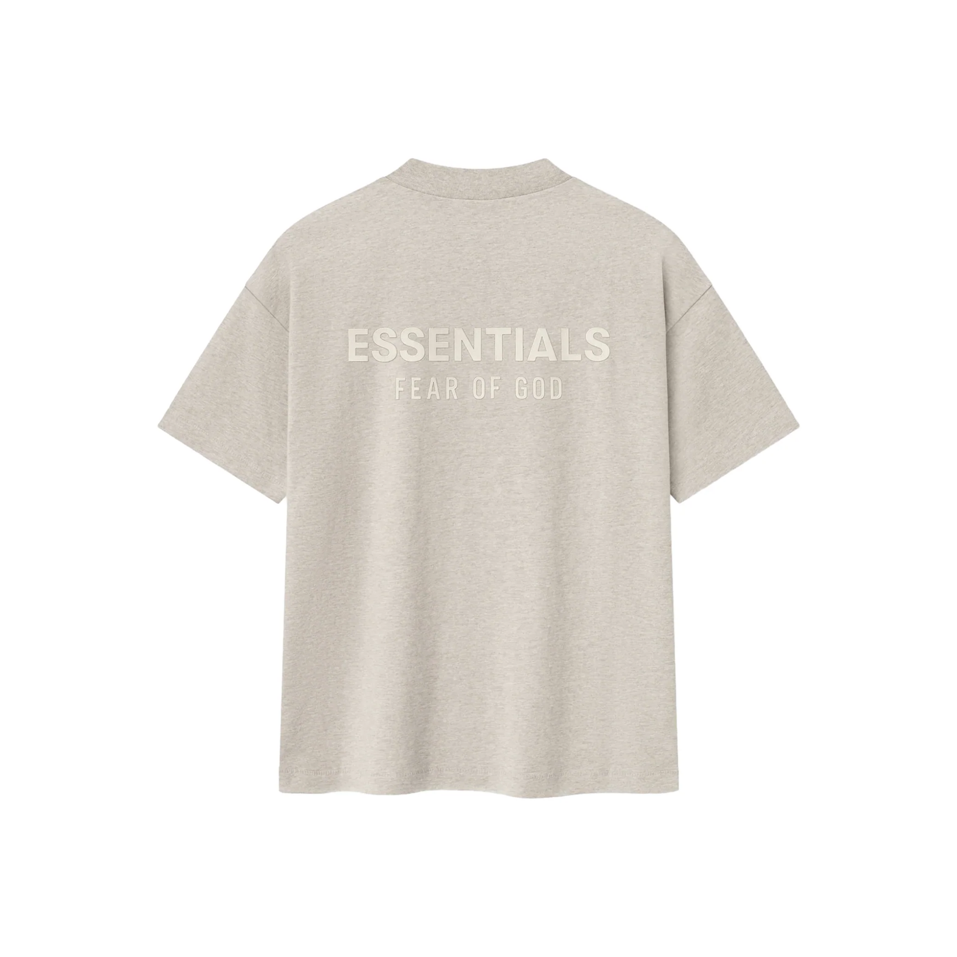 Fear of God Essentials Classic Tee Heather Stone SS25 Back