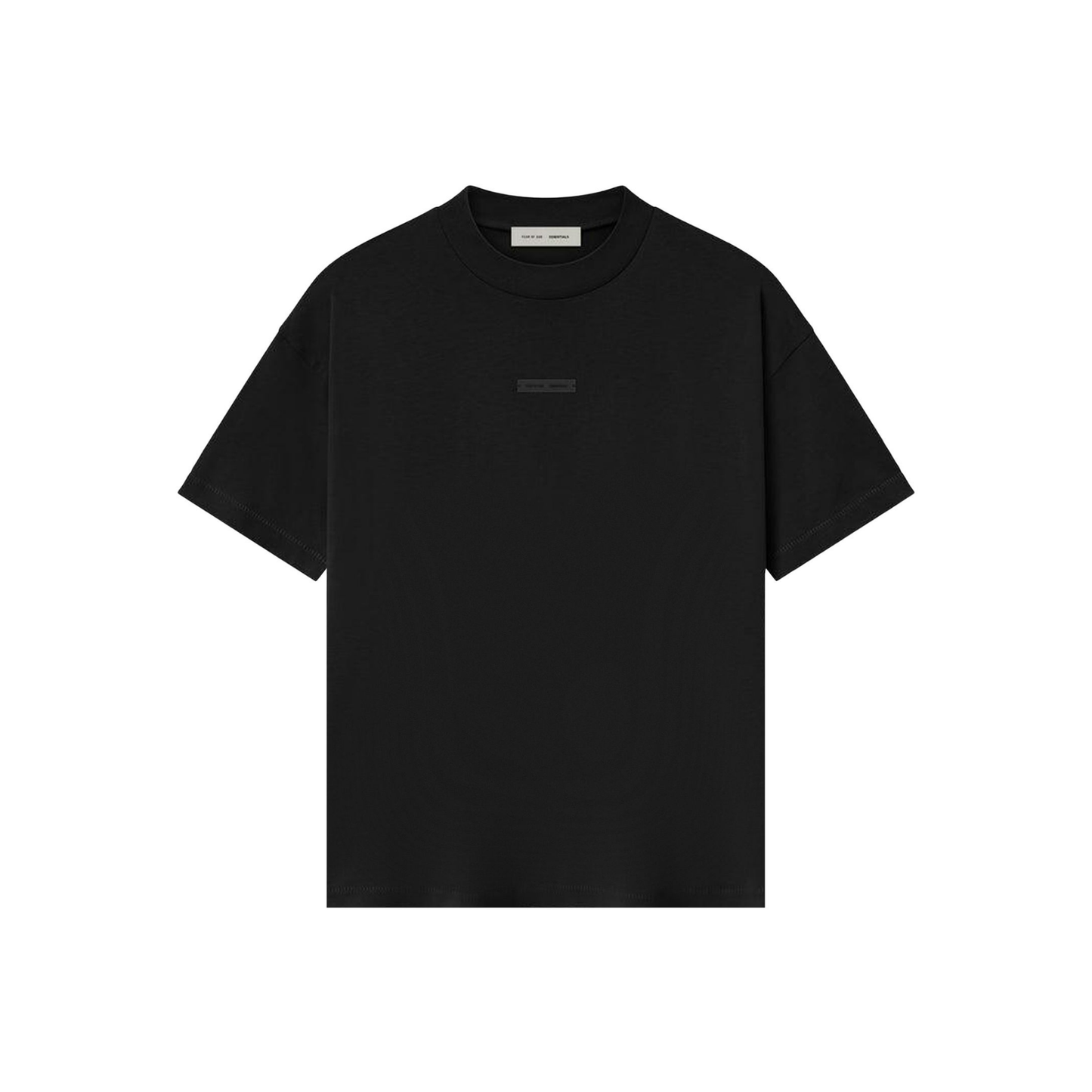 Fear of God Essentials Classic Tee Jet Black FW25 Front