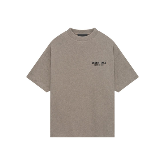 Fear of God Essentials Core Logo Jersey Crewneck Tee Heather Grey FW24 Front