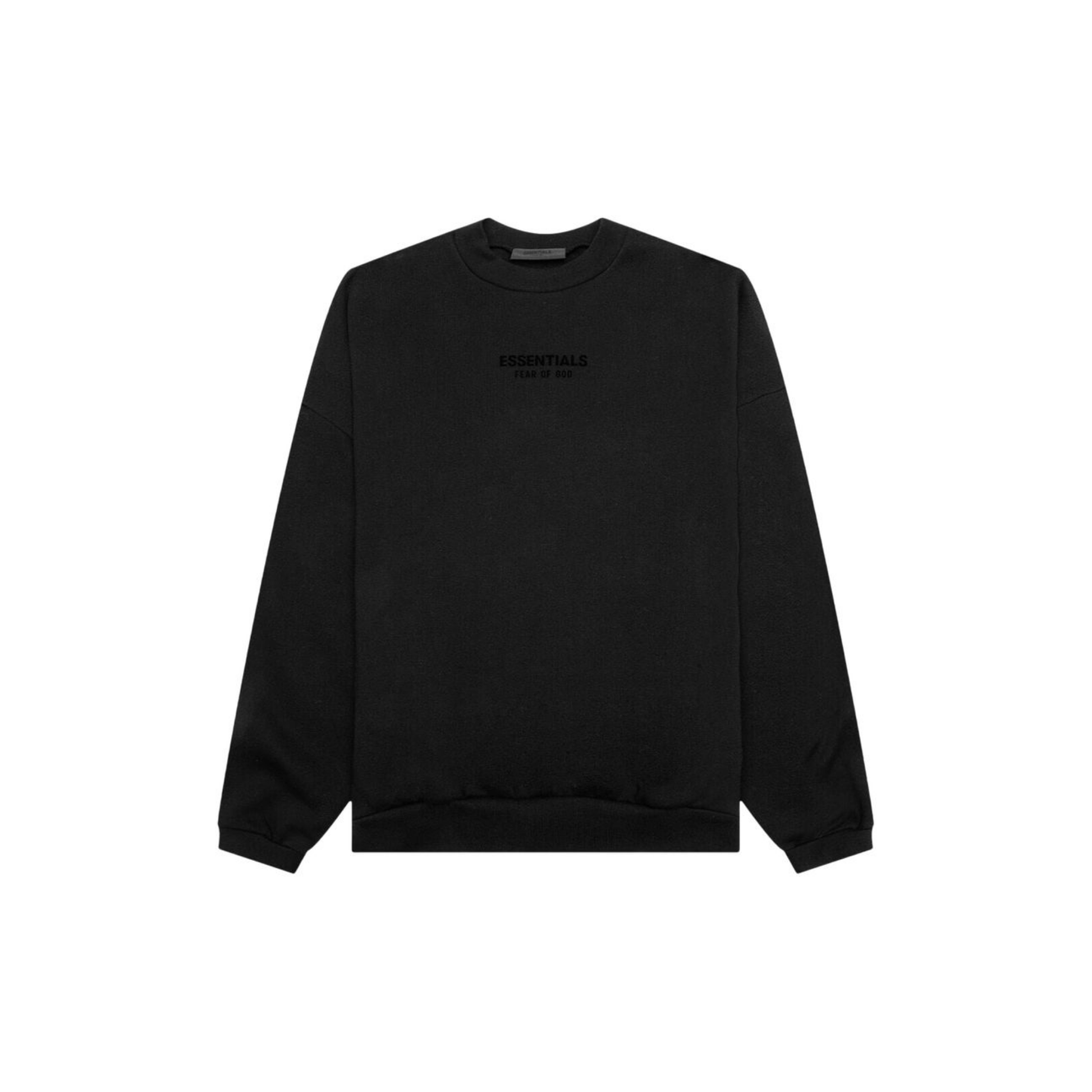 Fear of God Essentials Crewneck Sweatshirt Jet Black FW23 Front