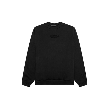 Fear of God Essentials Crewneck Sweatshirt Jet Black FW23 Front