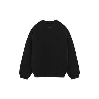 Fear of God Essentials Fleece Crewneck Black FW24 Back