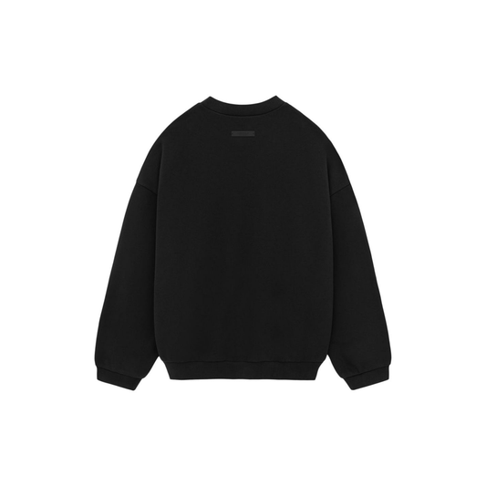 Fear of God Essentials Fleece Crewneck Black FW24 Back