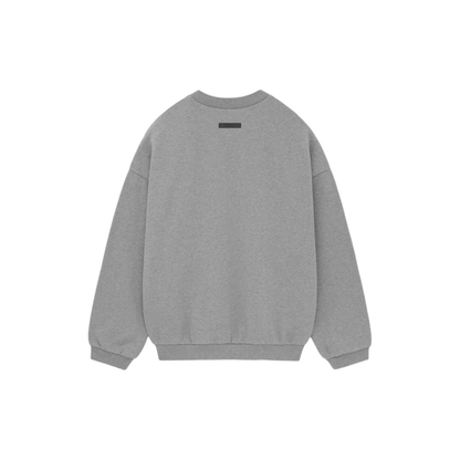 Fear of God Essentials Fleece Crewneck Dark Heather FW24 Back