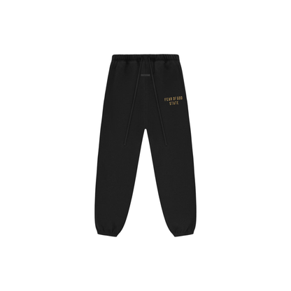 Fear of God Essentials Fleece Essentials Sweatpants Black FW24 Front