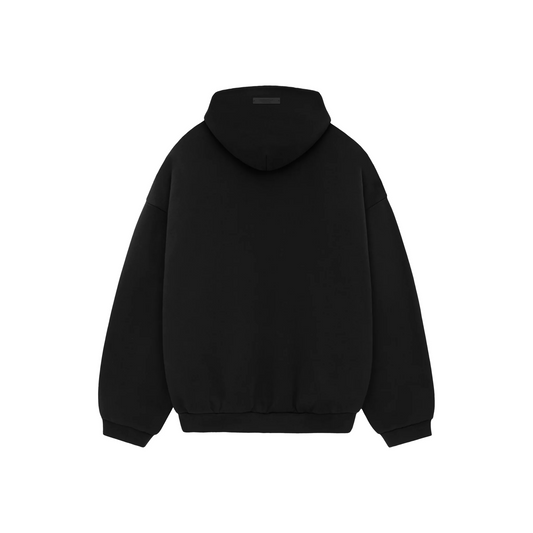 Fear of God Essentials Fleece Hoodie Black FW24 Back