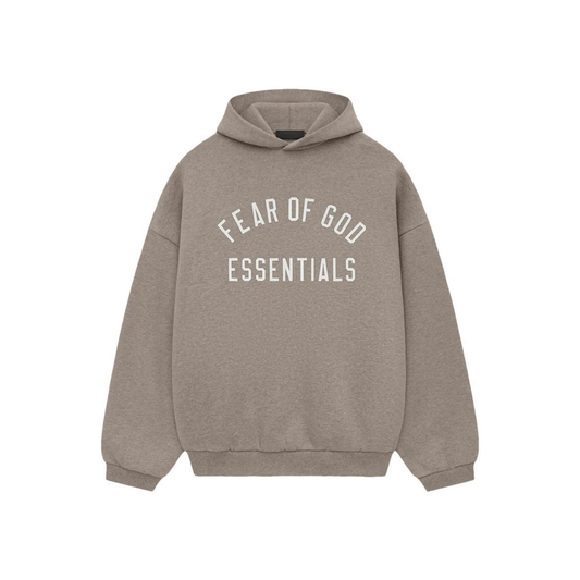 Fear of God Essentials Fleece Hoodie II Heather Grey FW24 Front