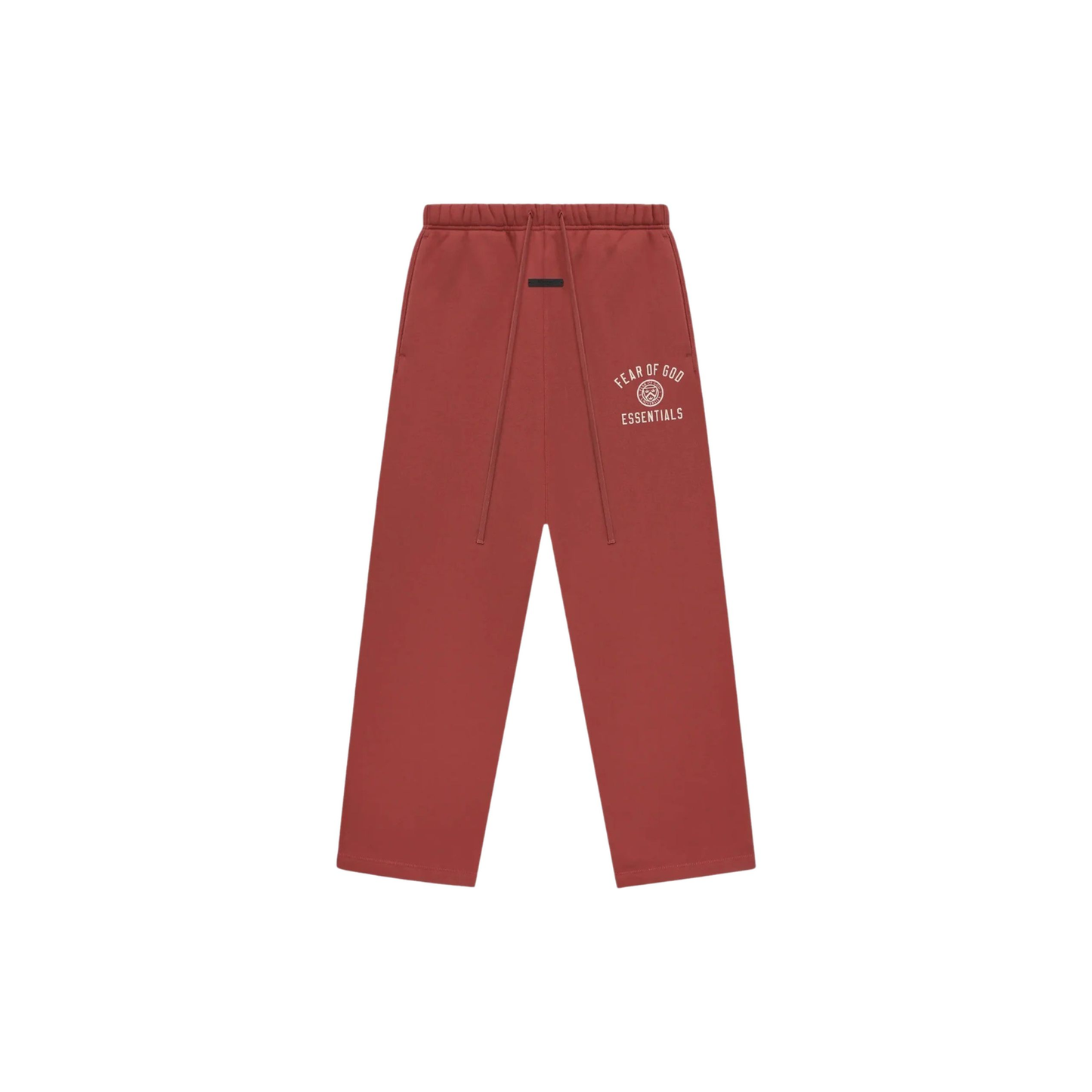 Fear of God Essentials Fleece Relaxed Sweatpants Crimson FW24 Front