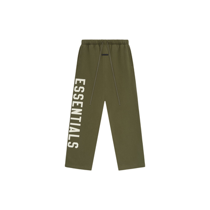 Fear of God Essentials Fleece Relaxed Sweatpants Military FW24 Front