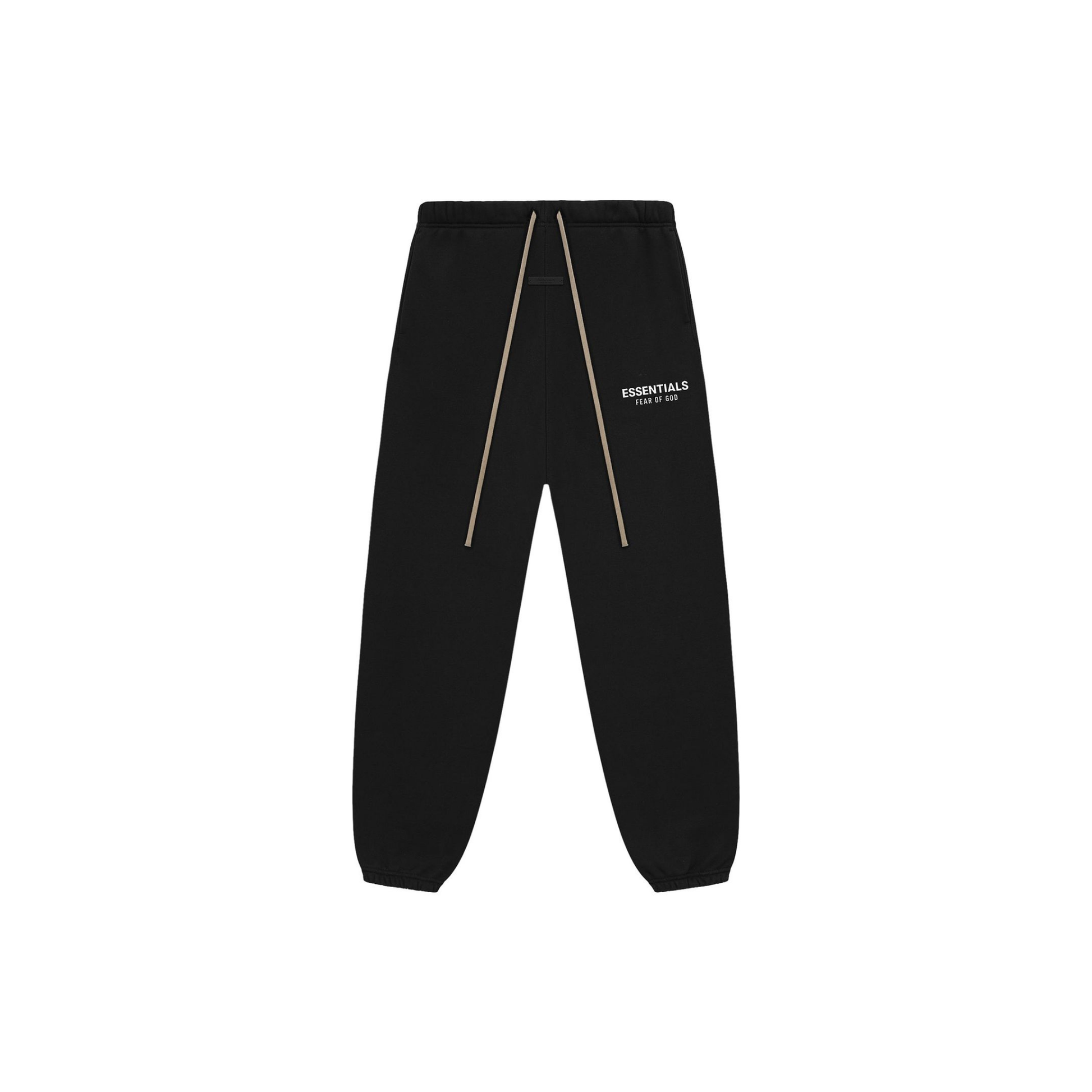 Fear of God Essentials Fleece Sweatpants Black FW24 Front