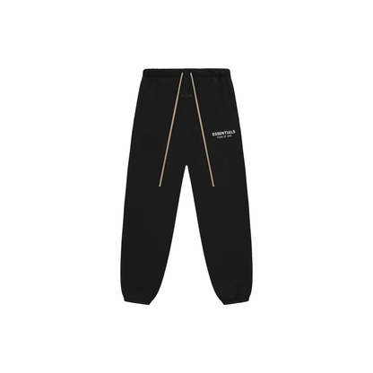 Fear of God Essentials Fleece Sweatpants Black FW24 Front