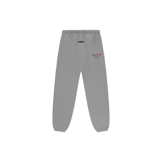 Fear of God Essentials Fleece Sweatpants Dark Heather FW24 Front