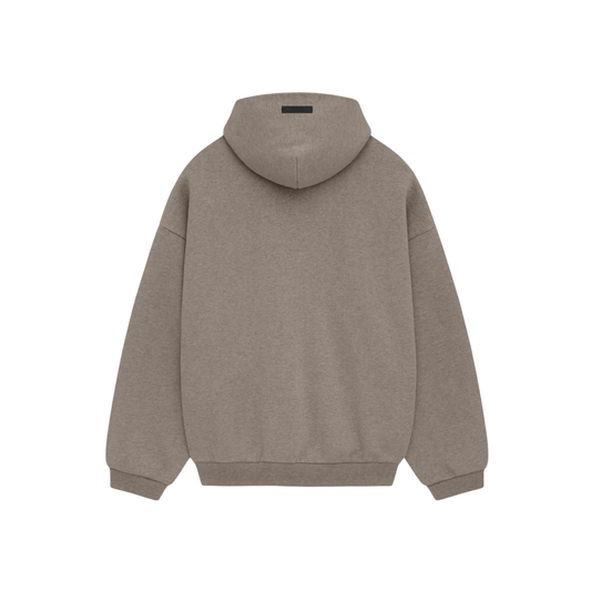 Fear of God Essentials Fleece Vintage Shrunken Hoodie Heather Grey FW24 Back