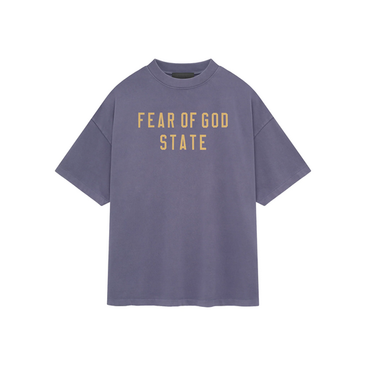 Fear of God Essentials Heavy Crewneck Tee Lavender FW24 Front
