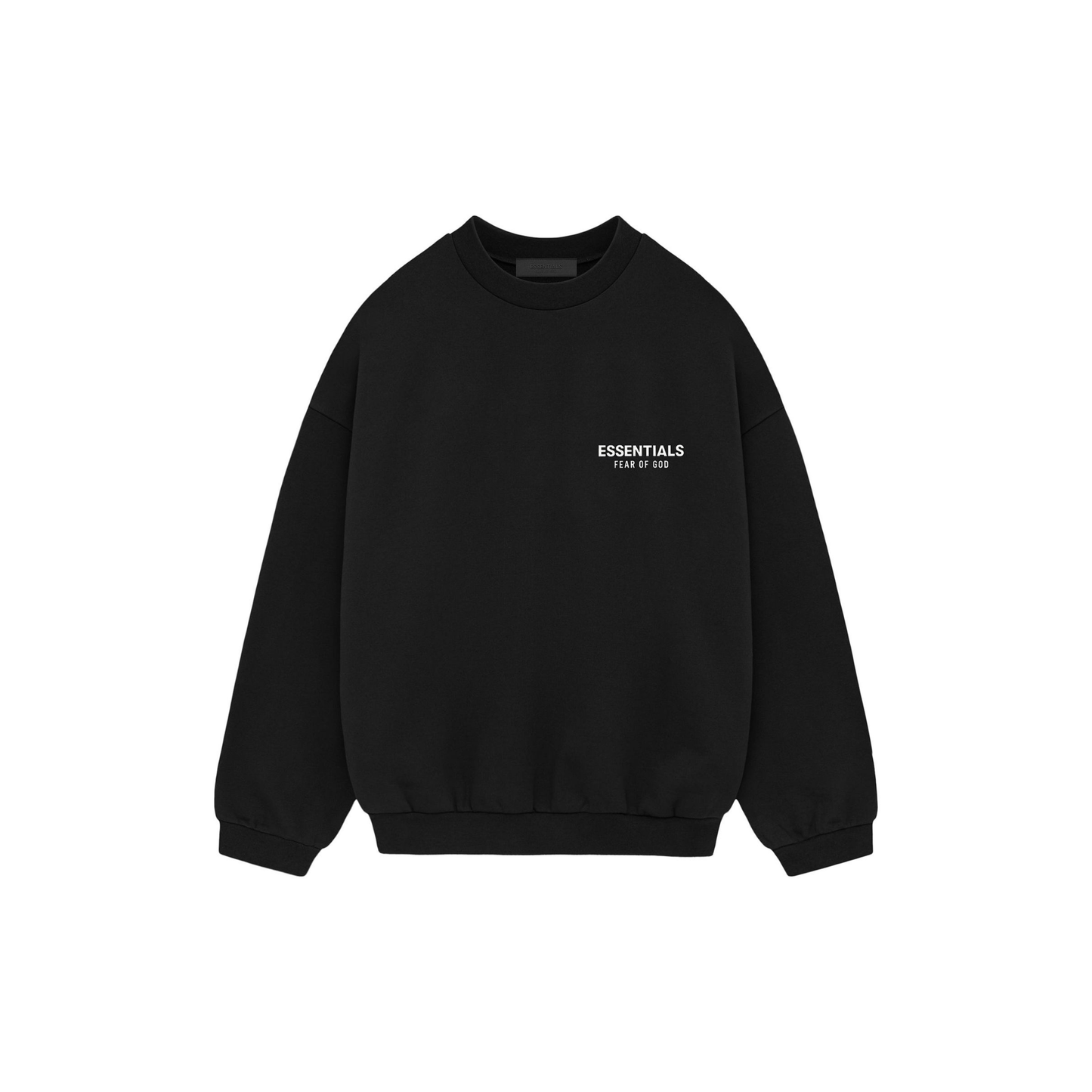 Fear of God Essentials Heavy Fleece Crewneck II Black FW24 Front
