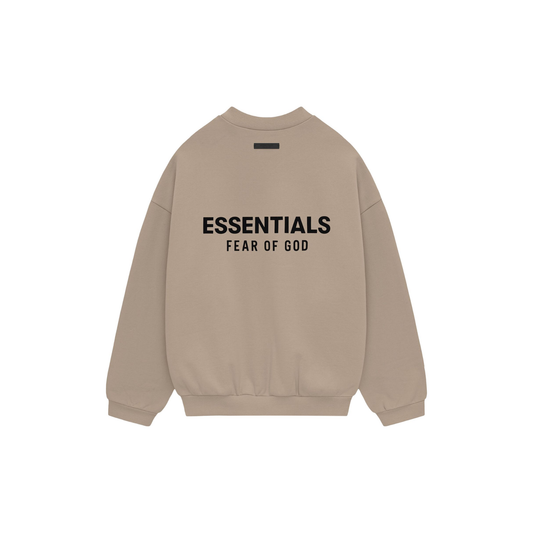 Fear of God Essentials Heavy Fleece Crewneck II Desert Sand FW24 Back