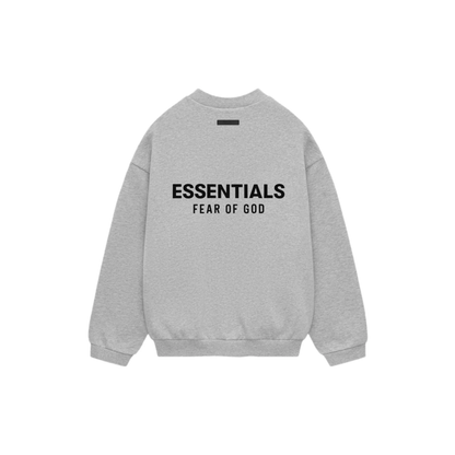 Fear of God Essentials Heavy Fleece Crewneck II Light Heather Grey FW24 Back