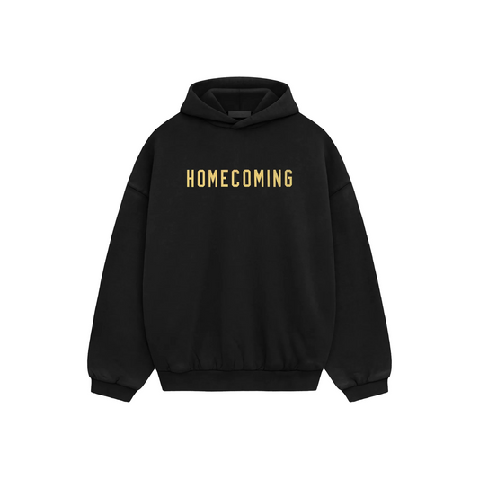 Fear of God Essentials Heavy Fleece Hoodie Black FW24 Front