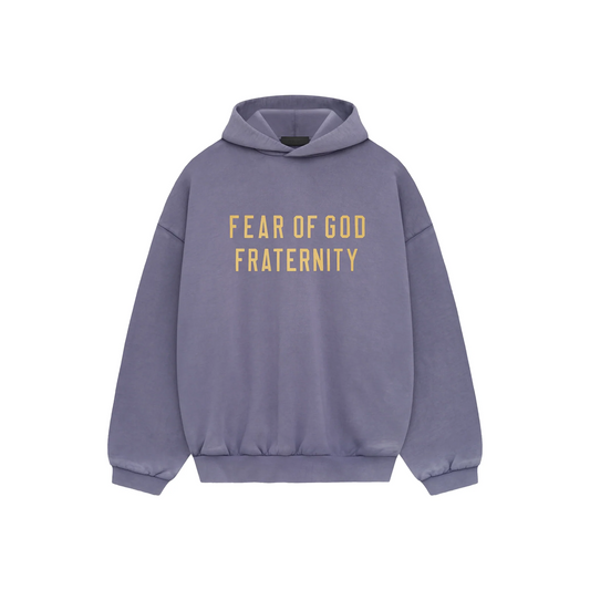 Fear of God Essentials Heavy Fleece Hoodie Lavender FW24 Front