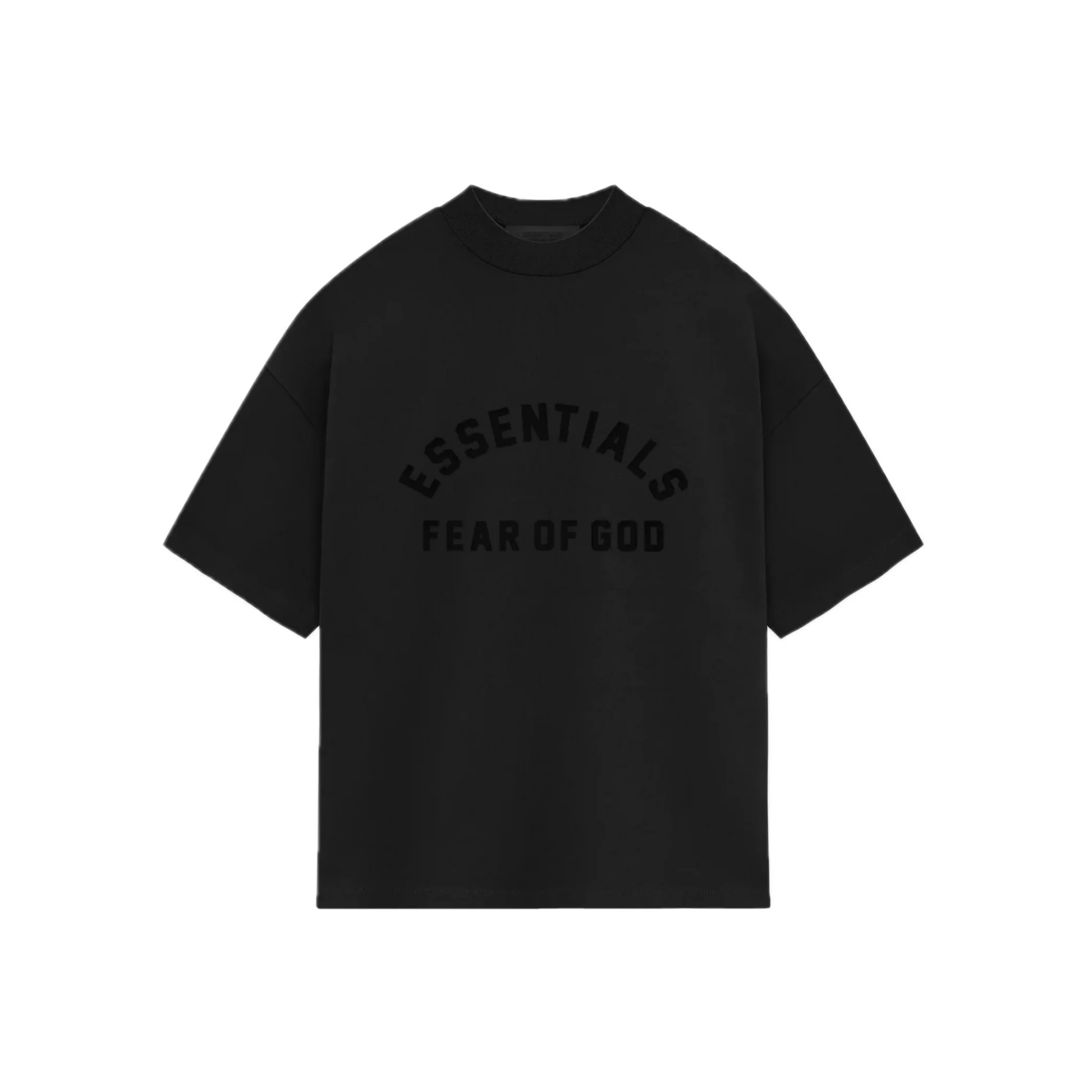 Fear of God Essentials Heavy Jersey Tee Jet Black FW23 Front