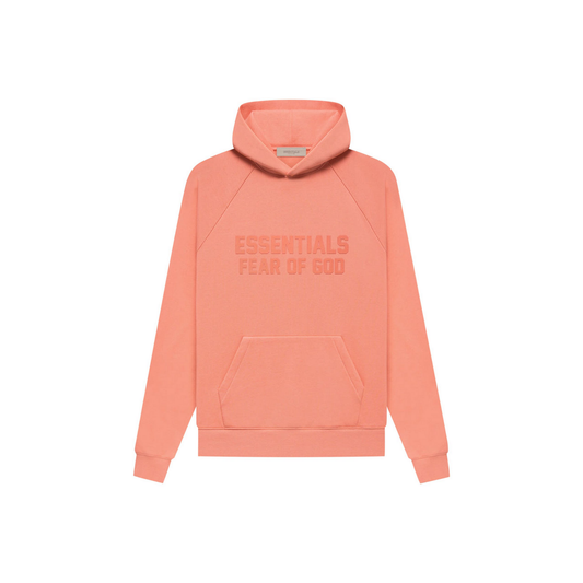 Fear of God Essentials Hoodie Coral FW22 Front